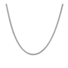 Dicksons 35-7091 Necklace 24" Curb Chain Stainless Steel, silver plated filed curb chain