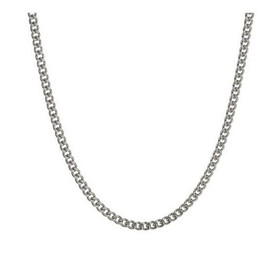 Dicksons 35-7092 Necklace 24" Curb Chain Stainless Steel,  24"and has a spring ring clasp.
