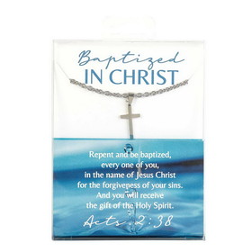 Dicksons 35-8033 Necklace Baptism Male Box Cross
