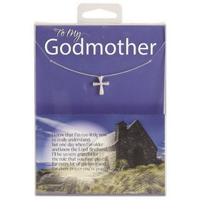 Dicksons 35-8067 Necklace To My Godmother Petal Cross