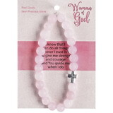 Dicksons 35-8103 Bracelet Woman Of God Red Quartz W/Cross