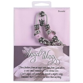 Dicksons 35-8122 Bracelet Angel Wings/Pink Stones