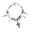 Dicksons 35-8124 Bracelet Multi Cross/Pearls Snake Chain
