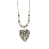 Dicksons 35-8177 Heart/Cross/Pearl Love Necklace 18
