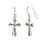 Dicksons 35-8192 Earrings Silver Pl Flare Ross W/Crystal