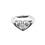 Dicksons 35-8351 Ring Filigree Heart/Cross Silver Size 5