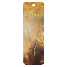 Dicksons 35-8394 Necklace Etched Box Cross Gold Plated