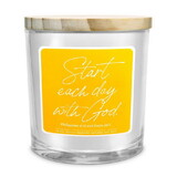 Dicksons 35034 Soy Candle Start Each Day With God 13Oz