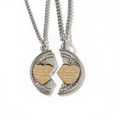 Dicksons 36-1523P Mizpah Silver Plated Coin Necklaces