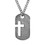 Dicksons 37-9412 Dogtag Cross Pewter Necklace 24"Ch