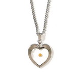 Dicksons 38-8316P Mustard Seed Heart Pendant Necklace