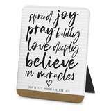 Dicksons 40133 Tabletop Plaque Spread Joy Pray Boldly