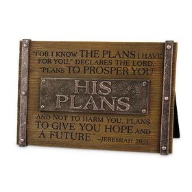 Dicksons 40185 Tabletop Decor Blessing Plaque His Plans