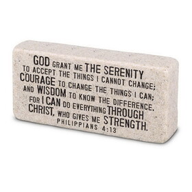 Dicksons 40601 Tabletop Scripture Block Serenity 2.25"H