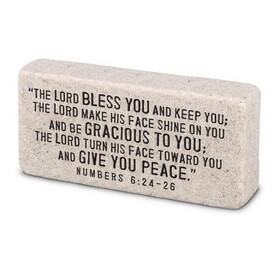 Dicksons 40603 Tabletop Scripture Block Blessed 2.25"H