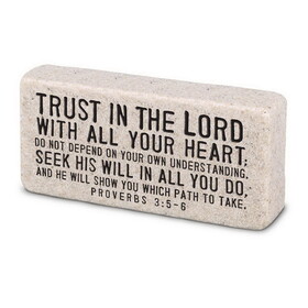 Dicksons 40604 Tabletop Scripture Block Trust 2.25"H