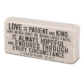 Dicksons 40605 Tabletop Scripture Block Love 2.25"H