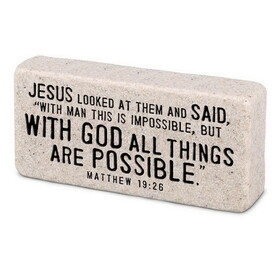 Dicksons 40608 Scripture Block With God All Things 4In
