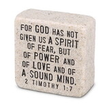 Dicksons 40702 Tabletop Scripture Stone Fearless 2.25H