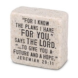 Dicksons 40706 Tabletop Scripture Stone His Plans2.25