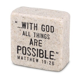 Dicksons 40709 Tabletop Scripture Stone Faith 2.25 H