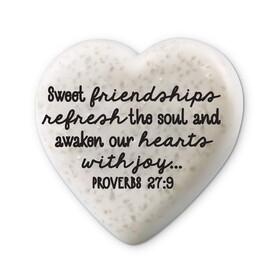 Dicksons 40733 Tabletop Heart Stone Friendships 2.25"H