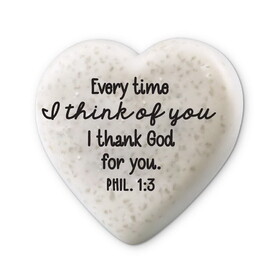 Dicksons 40734 Tabletop Heart Stone Thankful 2.25"H