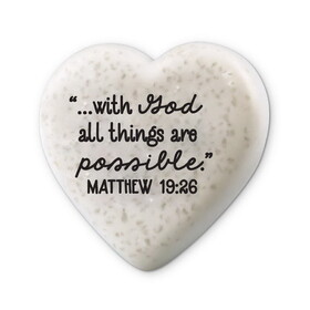 Dicksons 40741 Tabletop Heart Stone With God 2.25"H