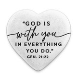 Dicksons 40748 Scripturestone Heart God With You 2.25In