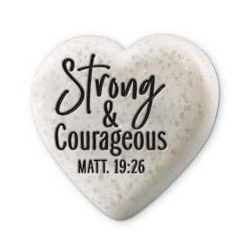 Dicksons 40774 Tabletop Heart Stone Strong Courageous