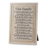 Dicksons 45011 Tabletop Word Plaque Our Family 12