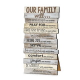 Dicksons 45013 Tabletop Stack Plaque Family Mdf 10H