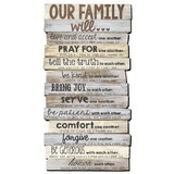 Dicksons 45017 Wall Plaque Our Family Will 29.5