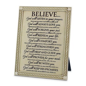 Dicksons 45031 Tabletop Plaque Word Study Believe 8"H