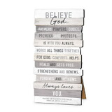 Dicksons 45038 Tabletop Plaque Believe God Mdf 10H