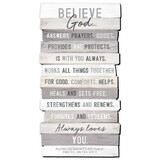 Dicksons 45039 Wall Plaque Stacked Believe Ii Mdf 16.5H