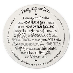 Dicksons 51103 Decorative Plate Praying For You 9.5"D