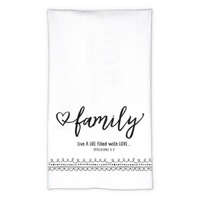 Dicksons 51571 Tea Towel Artisan Doodles Family Eph 5:2