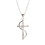 Dicksons 73-1561P Sash Cross Silver Plated Necklace