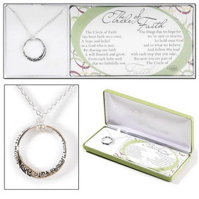 Dicksons 73-1627P Circle Of Faith Silver Plated Necklace