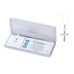 Dicksons 73-2992P Baptized In Christ Ladies Cross Necklace