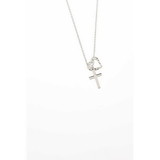 Dicksons 73-3025P Heart With Cross Lariat Necklace