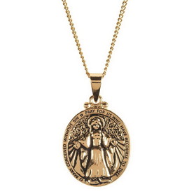 Dicksons 73-4636P Miraculous Medal Gold Plate 18" Ch