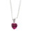 Dicksons 73-4707P Nk Heart Ruby-July-Cz Sil Plt 18" Chn