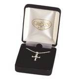 Dicksons 73-4829P Necklace Silver Plate Cross With Endcaps
