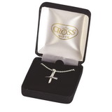 Dicksons 73-4837P Necklace Ribbon Cross With Crystal