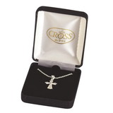 Dicksons 73-4838P Necklace Bud Cross With Crystal