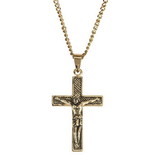 Dicksons 73-5825P Nk Crucifix/Corpus Gld Plt Ox  24