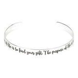 Dicksons 73-7226P Brc Meaning Of Life Cuff Sil Plt