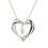 Dicksons 73-7989P Heart Cross Necklace Marriage Takes 3